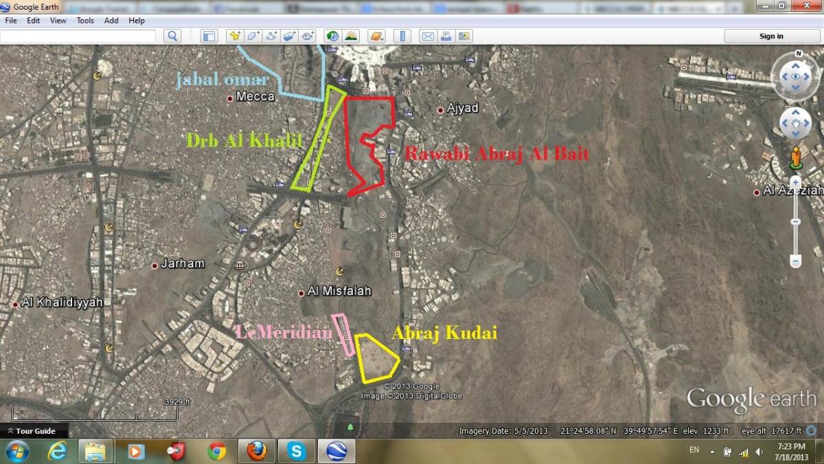 карта на kudai паркинг Makkah 