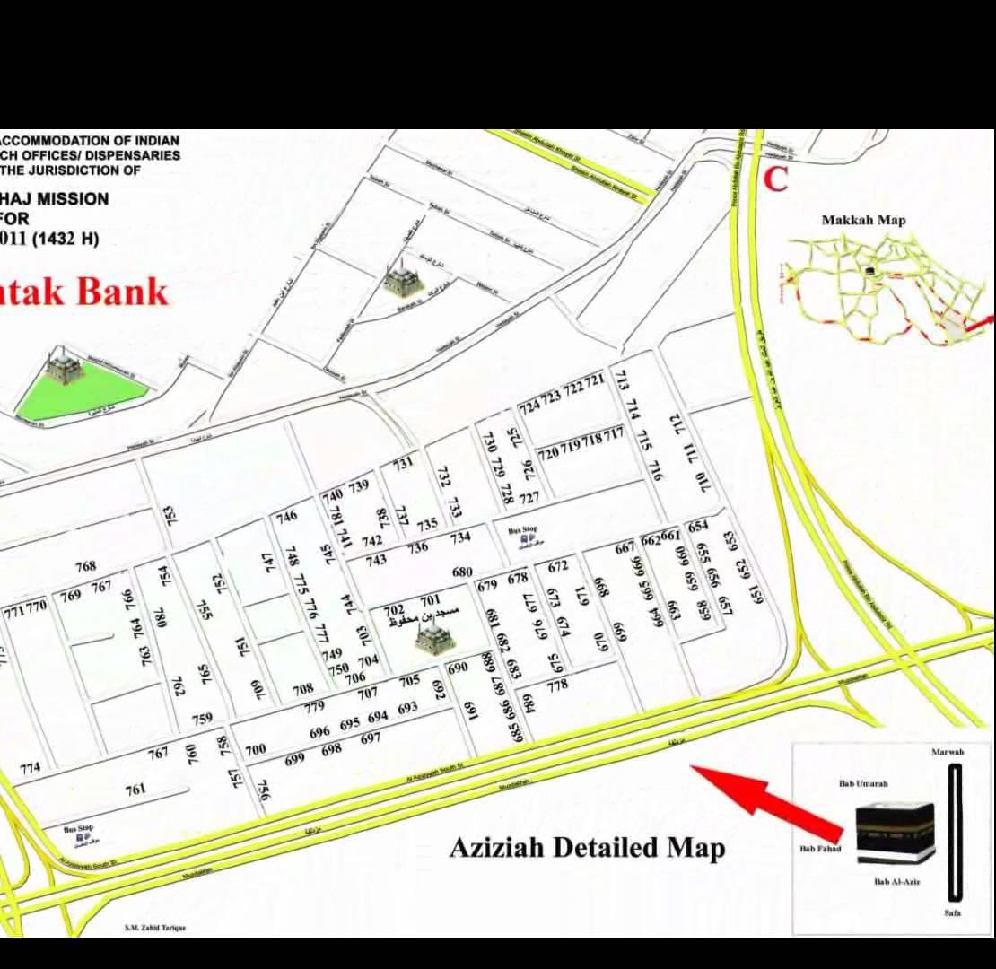 карта на aziziyah Makkah