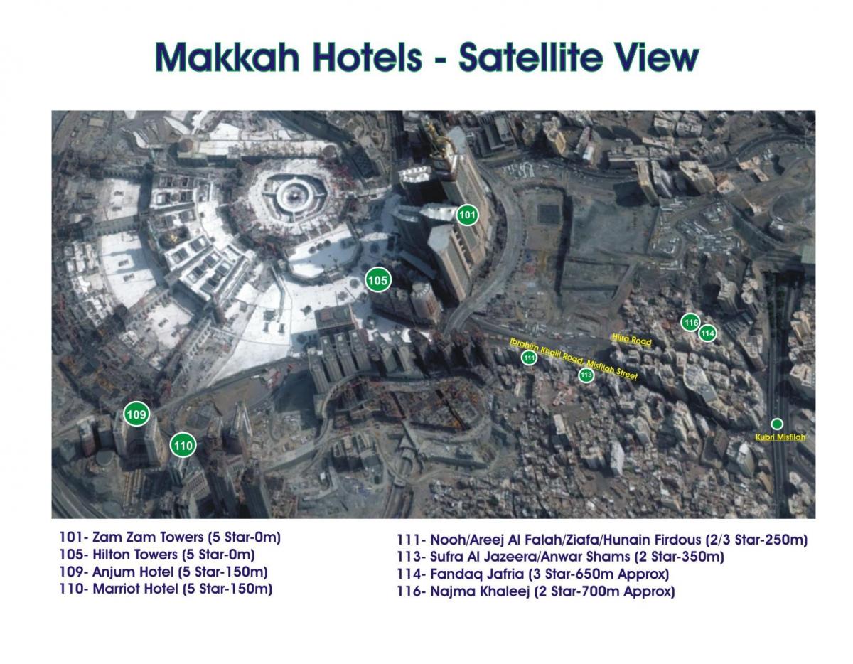 карта на kubri Makkah