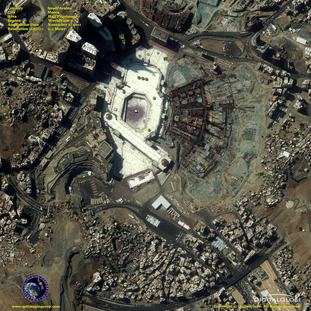 карта на Makkah мапа satellite