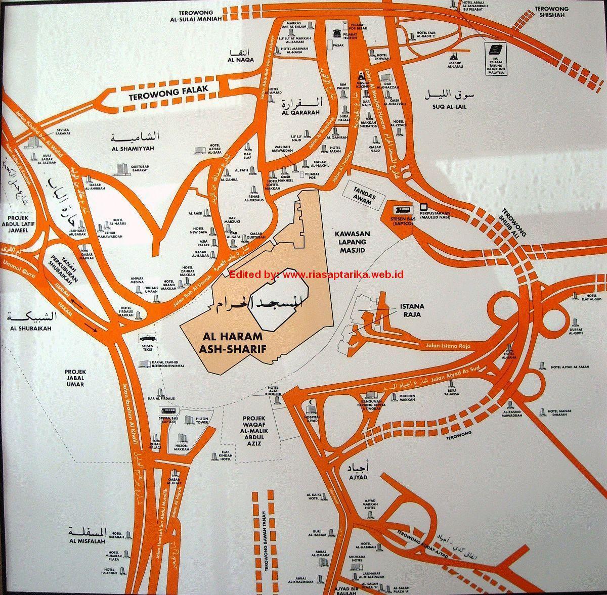 карта на misfalah Makkah мапа