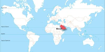 Makkah во мапата на светот